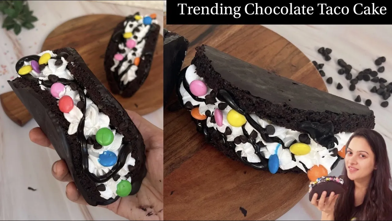 5 Minute Chocolate Taco Cake   No Oven, No Eggs Super Moist Chocolate Cake  Chocolate Truffle Cake