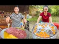 Amazing cooking skill: Beef fry butter, Eggplant stir fry pork, Egg fry octopus | Mommy chef Sros