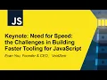 Keynote Need for Speed the Challenges in Building Faster Tooling for JavaScript - Evan You