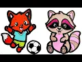 Relaxing coloring pages coloring animals with markers