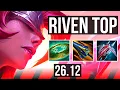 RIVEN vs NASUS TOP EUW Master 26 12