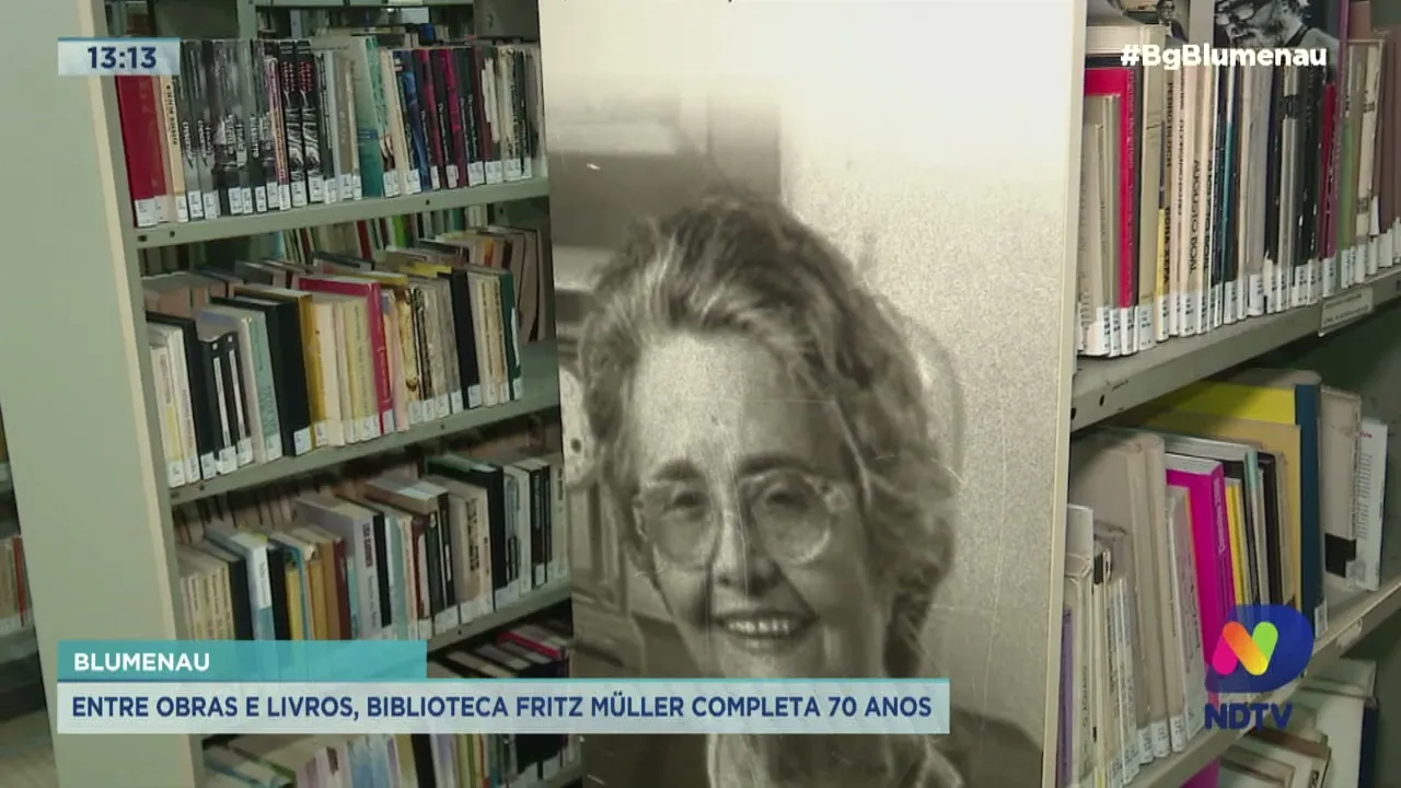 Blumenau: entre obras e livros, biblioteca Fritz Müller completa 70 anos