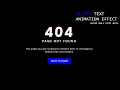 Animated Glitch Text Animation Effect using only CSS 404 Page