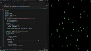 Create The Matrix Rain Effect a Circle Animation in Pygame Python Tutorial