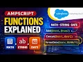 AMPscript Functions Tutorial Math String Date Functions in Salesforce Marketing Cloud PART 1