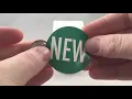 1 5 Round Labels That Say NEW