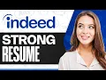 How to Create A Strong Resume for Indeed 2026 - Easy Tutorial