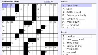 Boatload Crossword Puzzle 4695