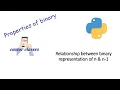 Relationship between binary representation of n n-1 Python Castor Classes