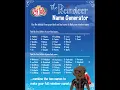 Reindeer Name Generator - John