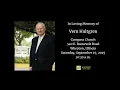 Funeral Service for Vern Hultgren
