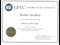 Internal SQF Auditor Certificate