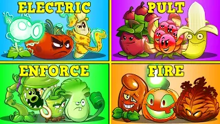 ELECTRIC x PULT x ENFORCE x FIRE Teams Plants Battlez PvZ 2 - Who Will Win?