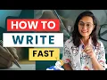 How To Write Fast With Good Handwriting Increase Writing Speed Heema Jain