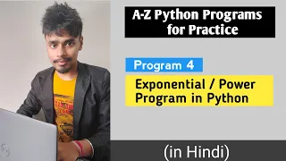 Exponential program in python Write a program to find exponential of a number in python