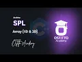 Lecture 5 Array 1D and 2D array Structured Programming Language SPL