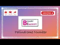 Palindrome Number BlueJ Java Binary - Encrypt