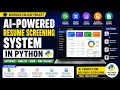 Build an AI Resume Screening System with Job Match Score Python Flask NLP Full Project