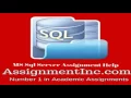 MS Sql Server Assignment Help