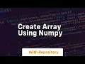 create array using numpy