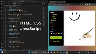 Drawing or Paint using Html Css Javascript Canvas Tutorial JavaScript Projects Exercise - 1