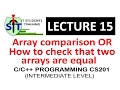 Array comparison in C Array comparison in C How to check that two arrays are equal in
