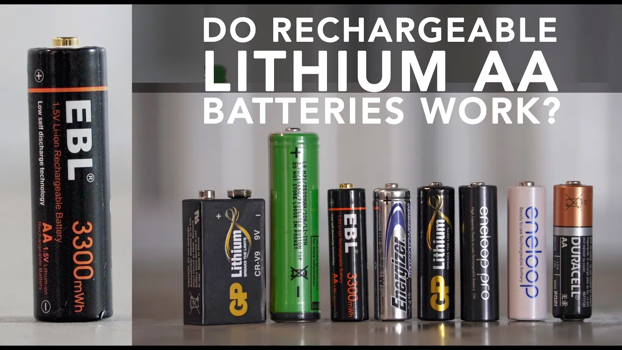 New rechargeable lithium AA batteries tested against eneloop, one-use lithium, 9v & 18650 cells [4K]