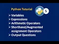 Tutorial - Arithmetic operators Variables Output Questions
