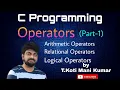 Operators in C Arithmetic operator Relational Operator Logical Operator by koti