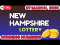 New Hampshire Day Lottery Results For - 07 Mar 2025
