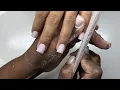 Short Soft White Acrylic Nails