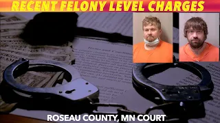 Recent Felony Level Charges In Roseau County Court