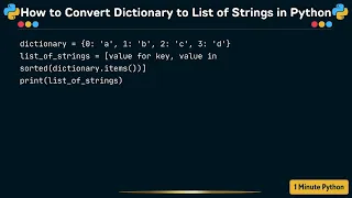 How to Convert Dictionary to List of Strings in Python