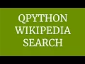 Wikipedia search in Qpython Android