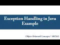 Exception Handling part 1