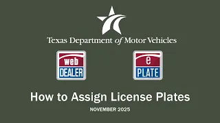 How To Assign License Plates 