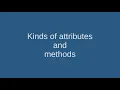 23 Kinds of attributes and methods