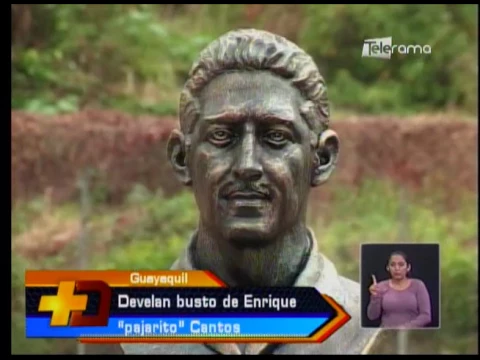 Develan busto de Enrique Pajarito Cantos