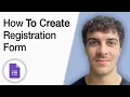 How to Create Registration Form With Google Forms 2025 Full Guide