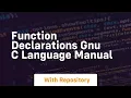 function declarations gnu c language manual