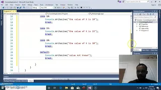 Switch statement with integer data type console application C