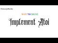 Implement Atoi Nataraja Murthy Program Stay Safe and Code