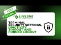 Terminal Security Settings Inactivity Timeout and Forced Logout
