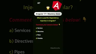 Angular 17 Mastery Quiz What is used for Dependency Injection in Angular