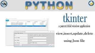 Use Python CRUD TKinter Multi-Window GUI Application to manage JSON data