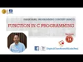 LECTURE 18 FUNCTION IN C C LANGUAGE COMPUTER SCIENCE BTECH MAKAUT