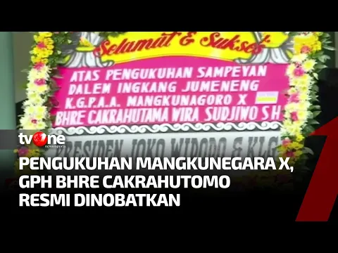 GPH Bhre Cakrahutomo Resmi Dinobatkan jadi KGPAA Mangkunagoro X