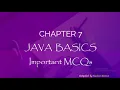 Std 12 Computer Chapter 7 Java Basics Important MCQs