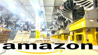 Working at an AMAZON Warehouse Sortation Associate Inside Footage