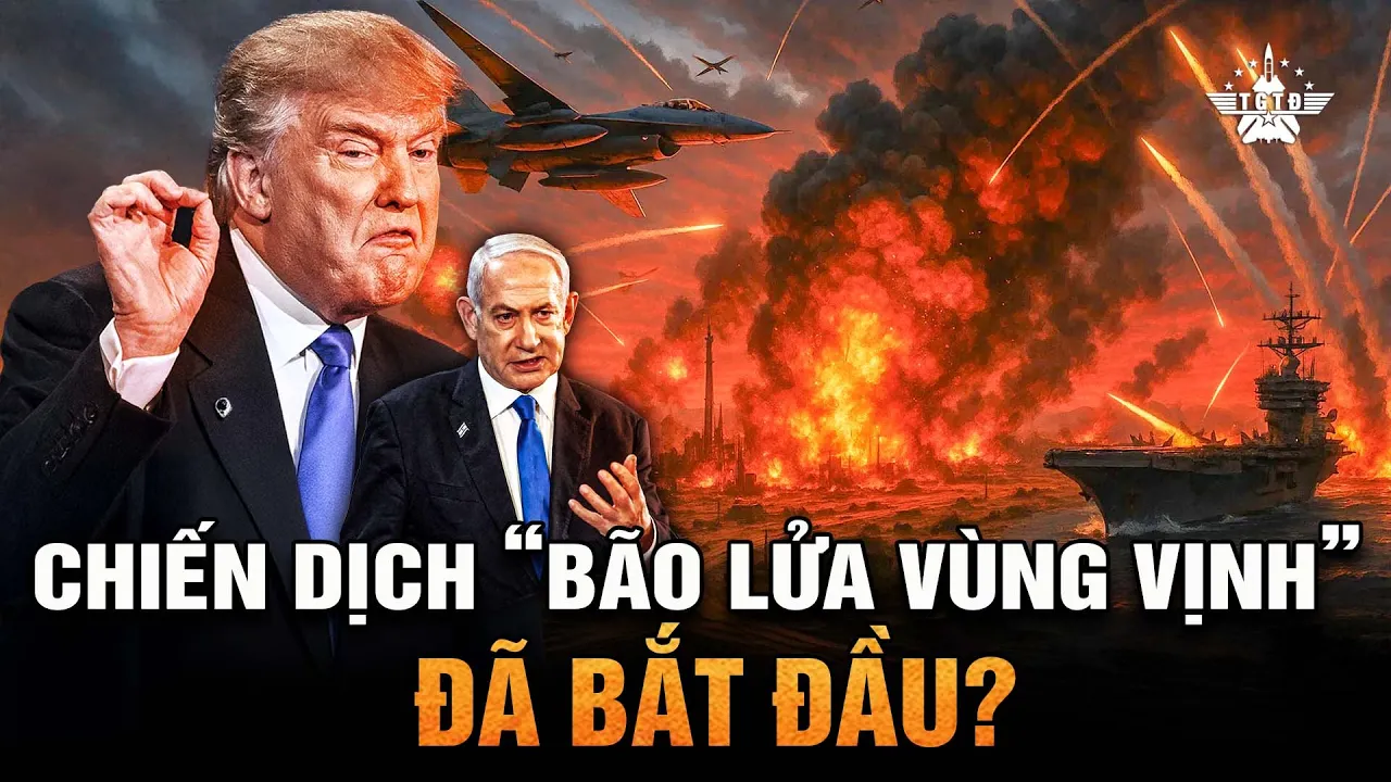 Outline Video Mỹ – Israel Phát Động ‘Chiến Dịch Bão Lửa’: Iran Chỉ Còn Một Đường Thoát!